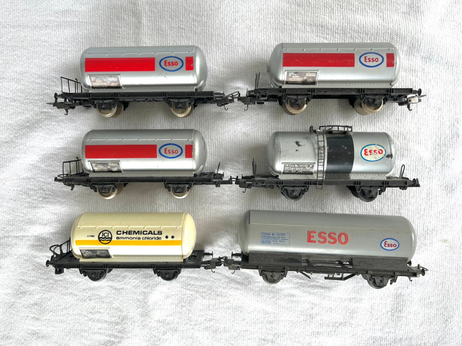 6x Lima Esso/ICI ketelwagons H0, Hobby en Vrije tijd, Modeltreinen | H0, Gebruikt, Gelijkstroom, Wagon, Ophalen of Verzenden