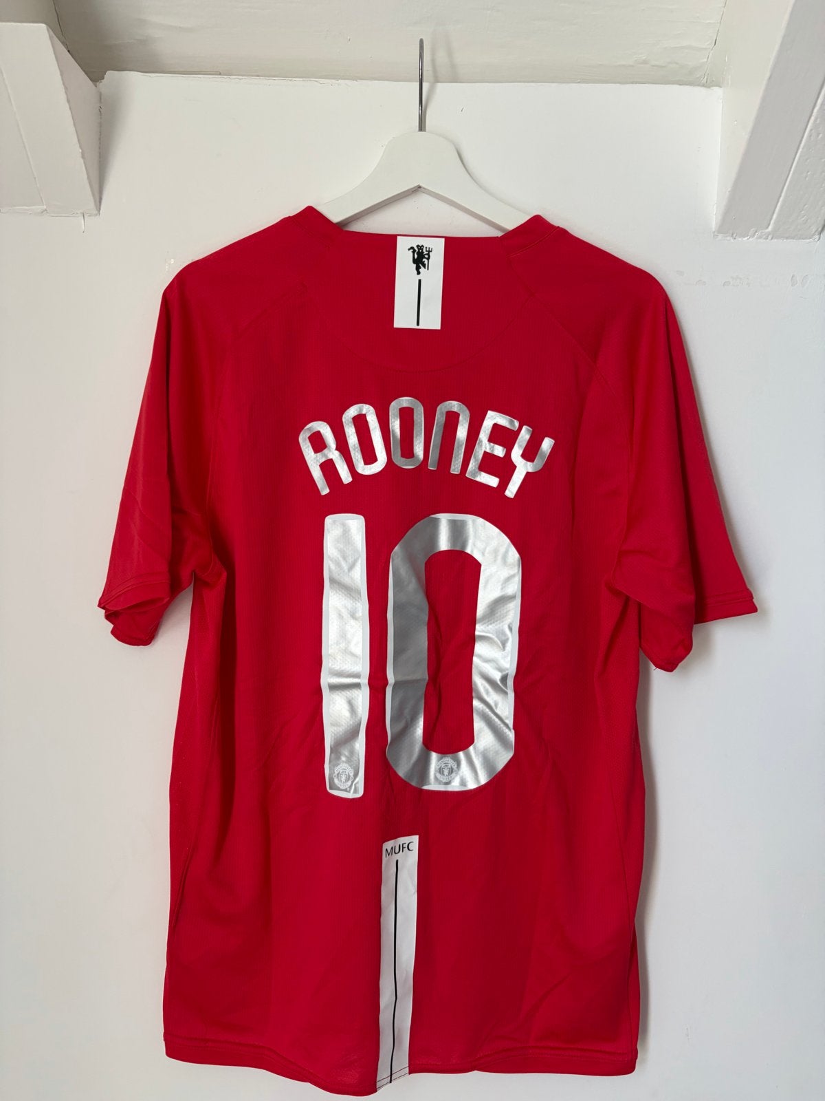 Manchester United Rooney 10 Thuisshirt 2008 Maat L, Maat 52/54 (L), Nieuw, Ophalen of Verzenden, Voetbal