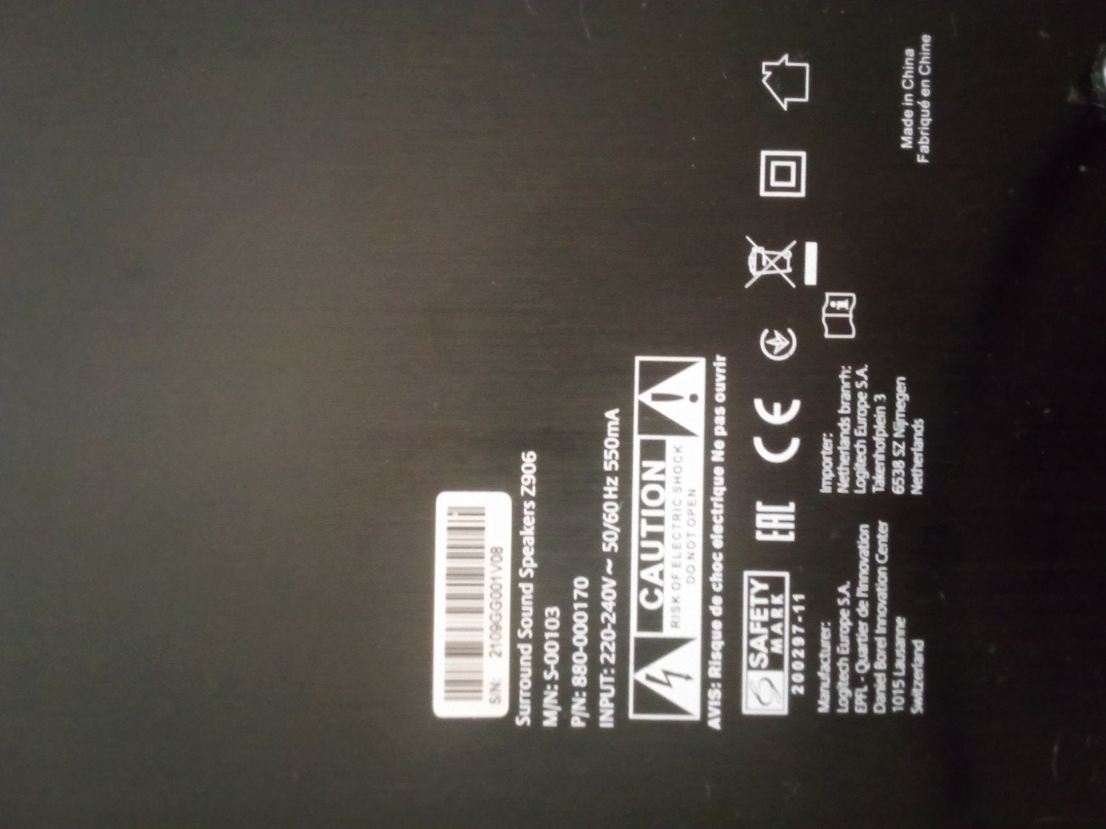 Logitech Z906 5.1 Surround Sound Speakerset THX, 150 watt of meer, Gebruikt, Logitech, Ophalen of Verzenden