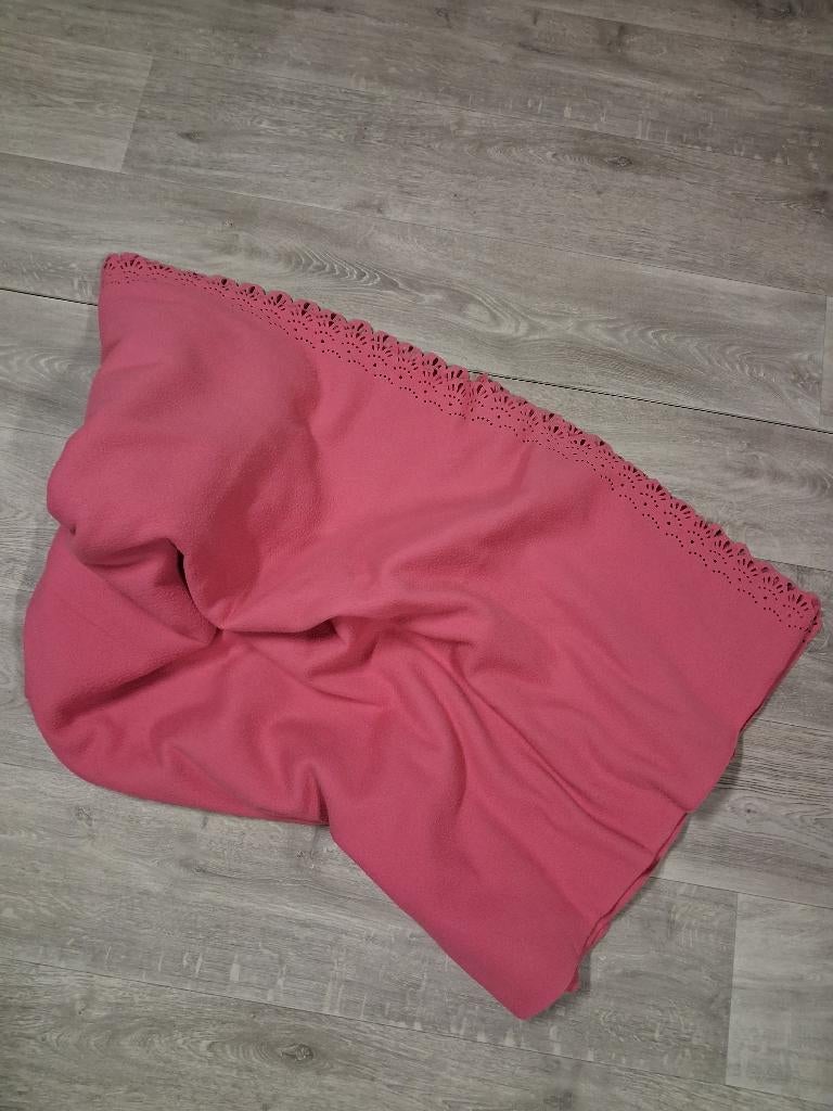 Roze woon deken / foulard / plaid - 250 x 170 cm., Huis en Inrichting, Woonaccessoires | Plaids en Woondekens, Ophalen of Verzenden