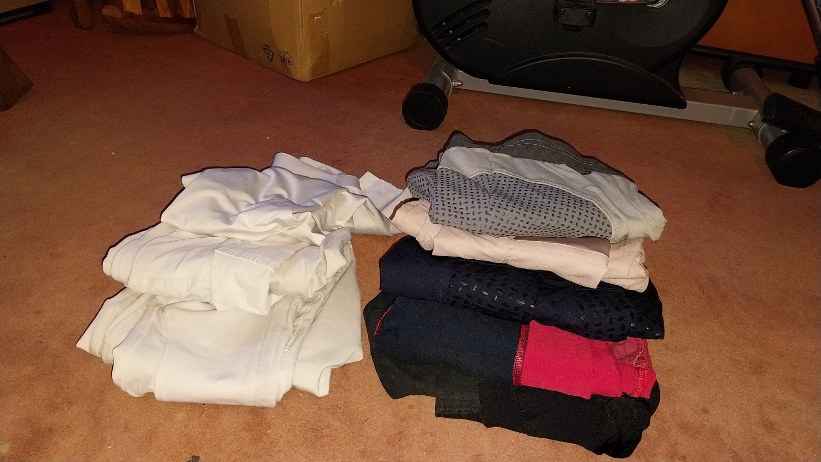 5  rijbroeken  en 2 witte  met wedstrijdshirt, Dieren en Toebehoren, Paardrijkleding, Gebruikt, Dames, M, Onderkleding