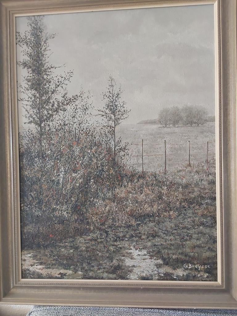 Schilderij van G. Breysse - Landschap, Antiek en Kunst, Kunst | Schilderijen | Klassiek, Ophalen