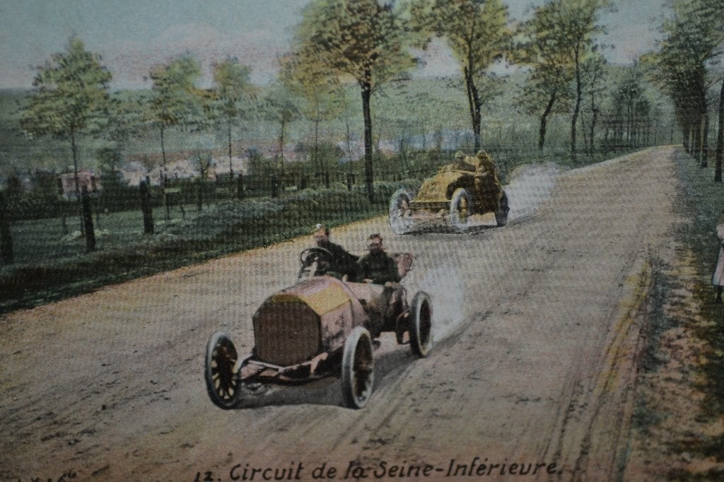 frankrijk 1910 auto oldtimer circuit de la seine race, Ophalen of Verzenden, Voor 1920, Ongelopen, Sterren en Beroemdheden