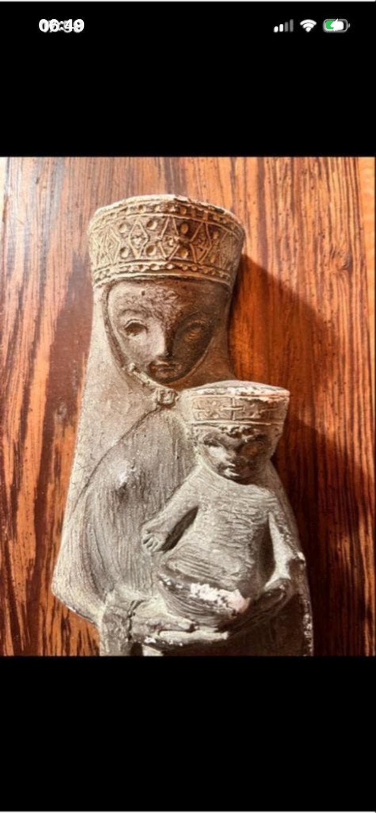 Vintage Madonna met Kind wanddecoratie, Ophalen of Verzenden, Handgemaakt, Wanddecoratie, 20 - 50 cm