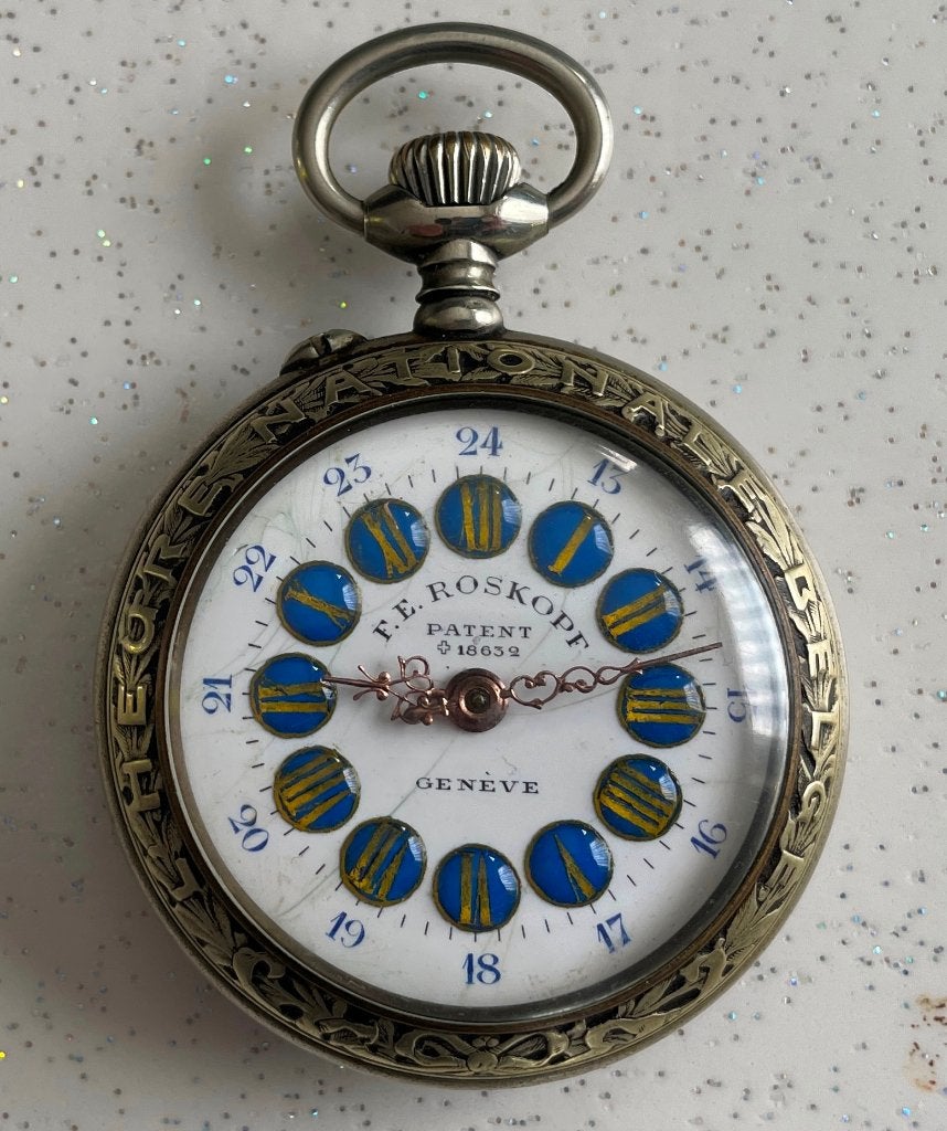 F E ROSKOPF horloge, 9 provincies, wijzerplaat met pastille, Zakhorloge, Gebruikt, Verzenden, Rolex