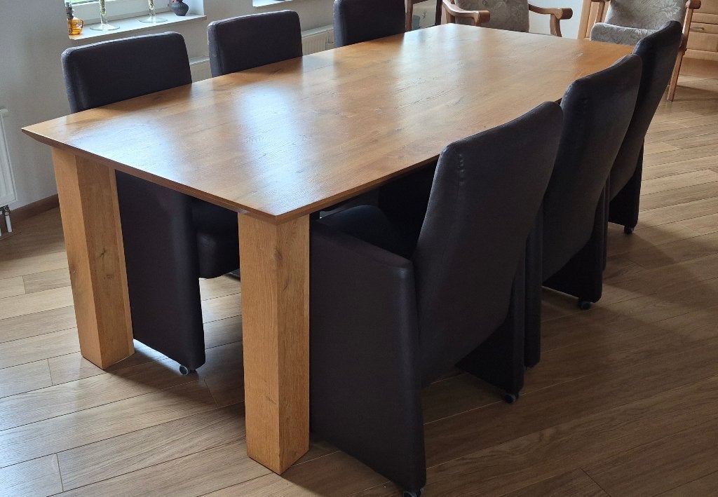 Eettafel voor 6 personen, Ophalen, Gebruikt, 100 tot 150 cm, Eikenhout