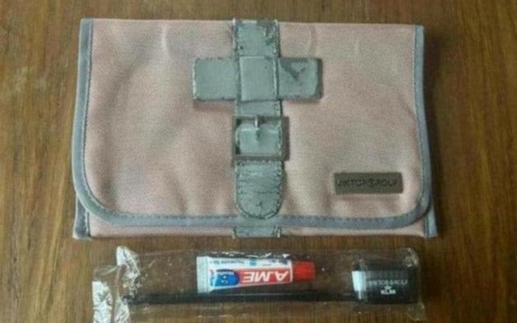 KLM Victor en Rolf toilettas 1e klas, Sieraden, Tassen en Uiterlijk, Ophalen of Verzenden, Gebruikt, Roze, Dame