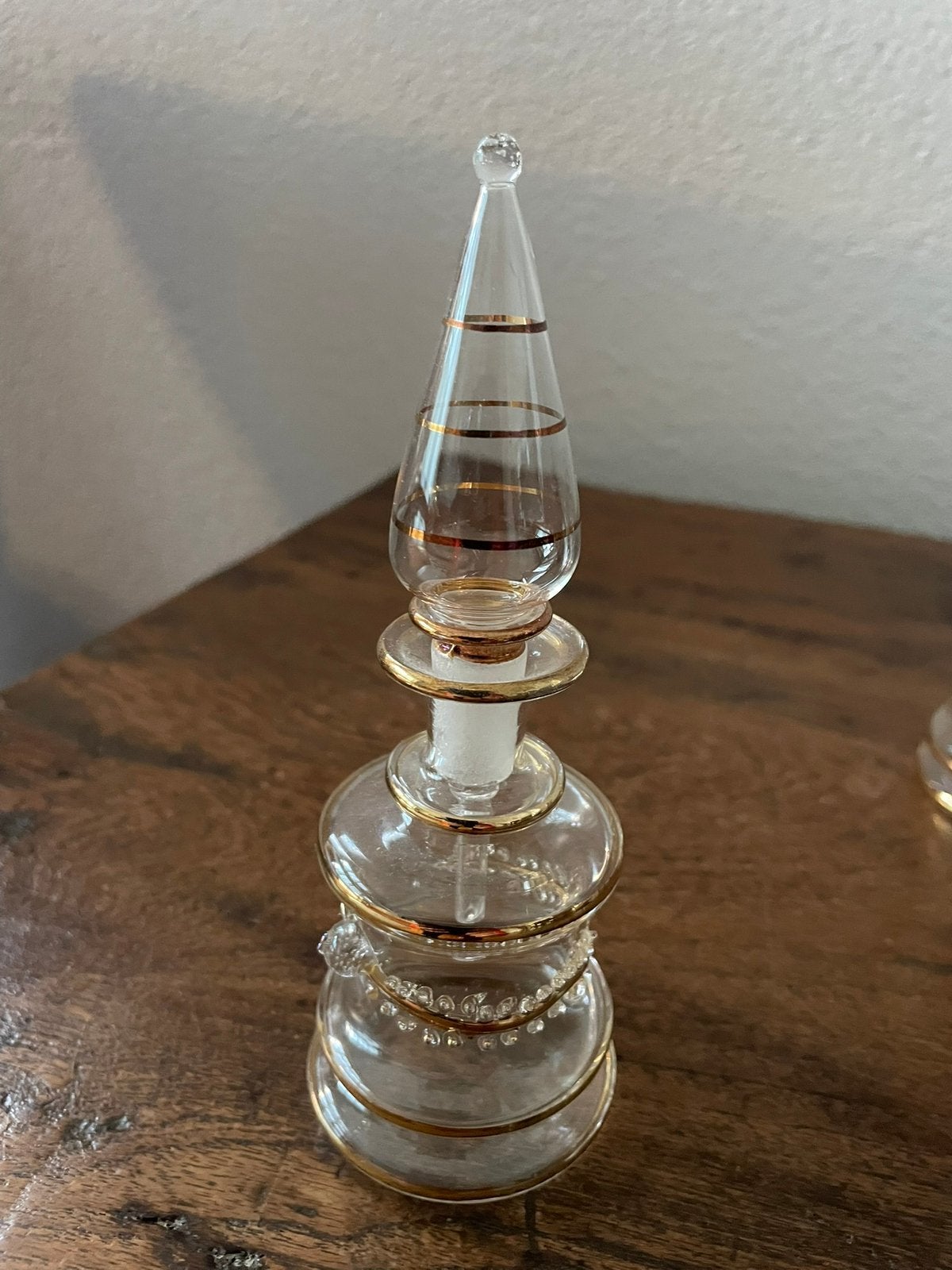 Parfumflesje met stop en goud, Ophalen of Verzenden, Nieuw, Parfumfles