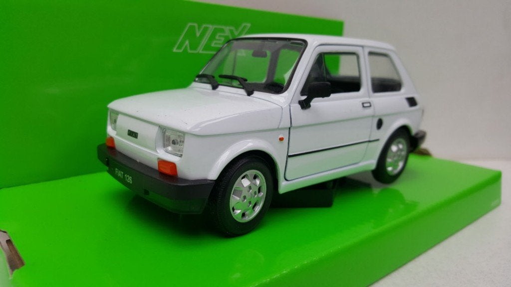 Fiat 126 Bambino wit, Auto, Welly, Welly, Nieuw