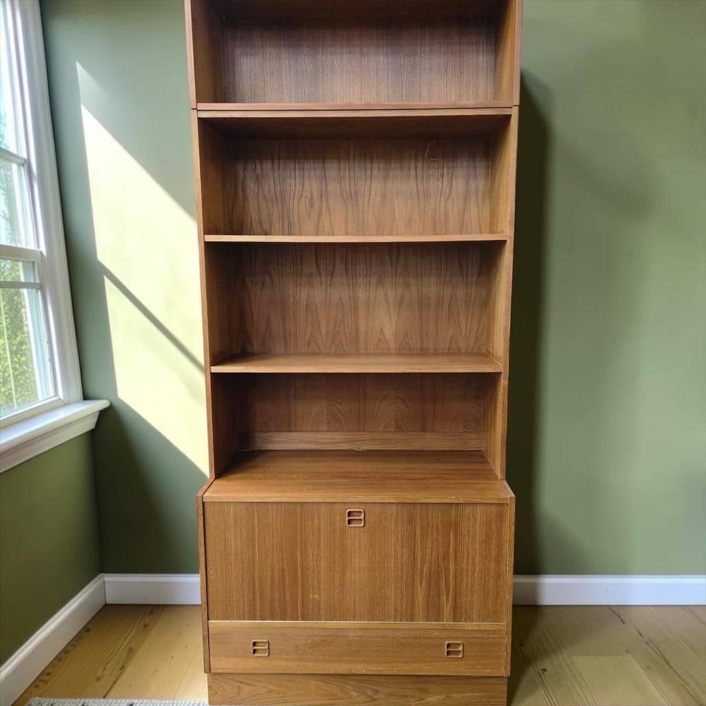 Vintage houten leggerkast / boekenkast / vitrine, Ophalen, Utrecht