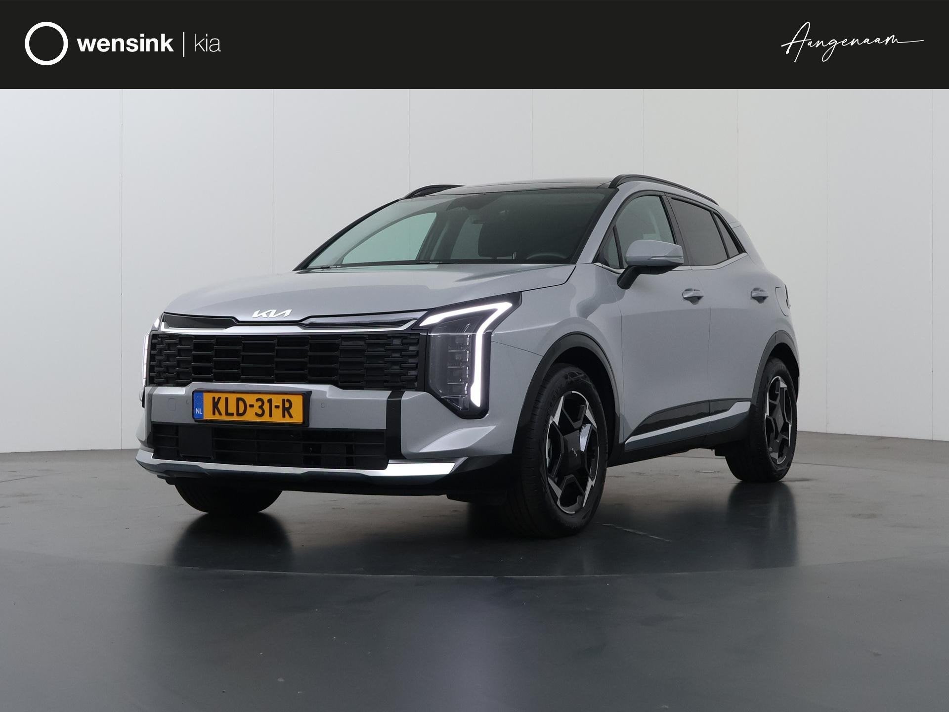 Kia Sportage 1.6 T-GDi Hybrid DynamicPlusLine | Panoramadak, Auto's, Verwarmde buitenspiegels, 4 cilinders, Leder en Stof, Origineel Nederlands