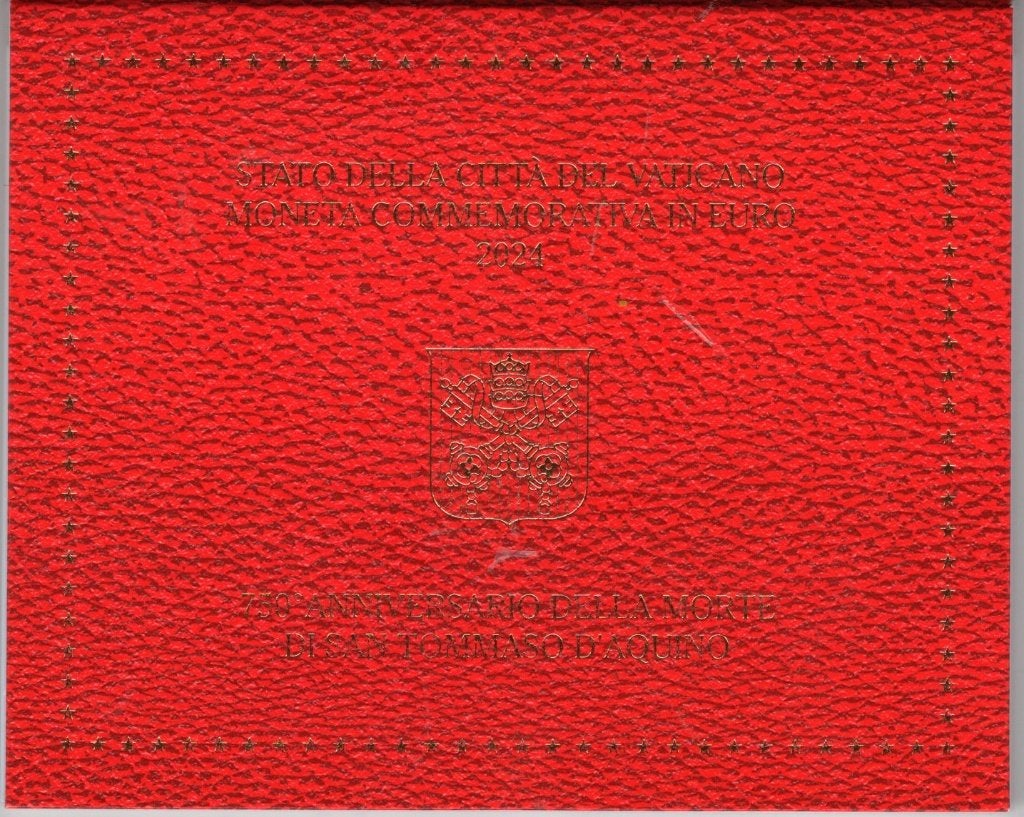 2 Euro Vaticaan 2024 - BU Blister - Sint Thomas van Aquino, Verzenden, Vaticaanstad, 2 euro, Losse munt