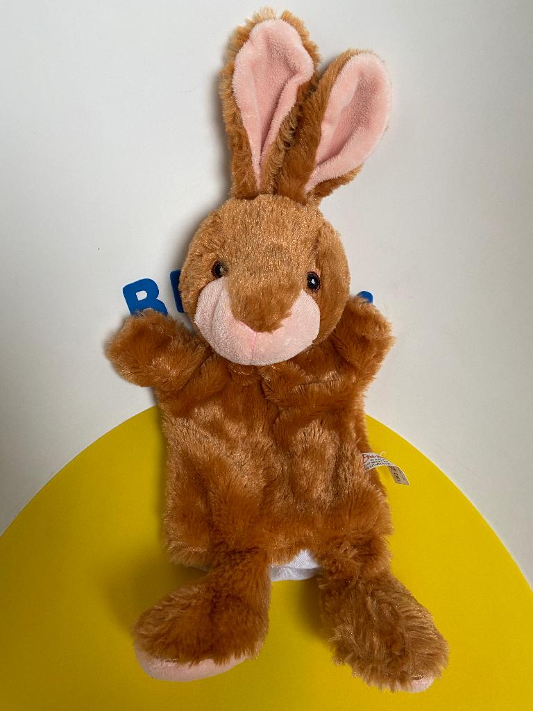 945 Toi-Toys handpop konijn bruin, Ophalen of Verzenden, Zo goed als nieuw, Konijn