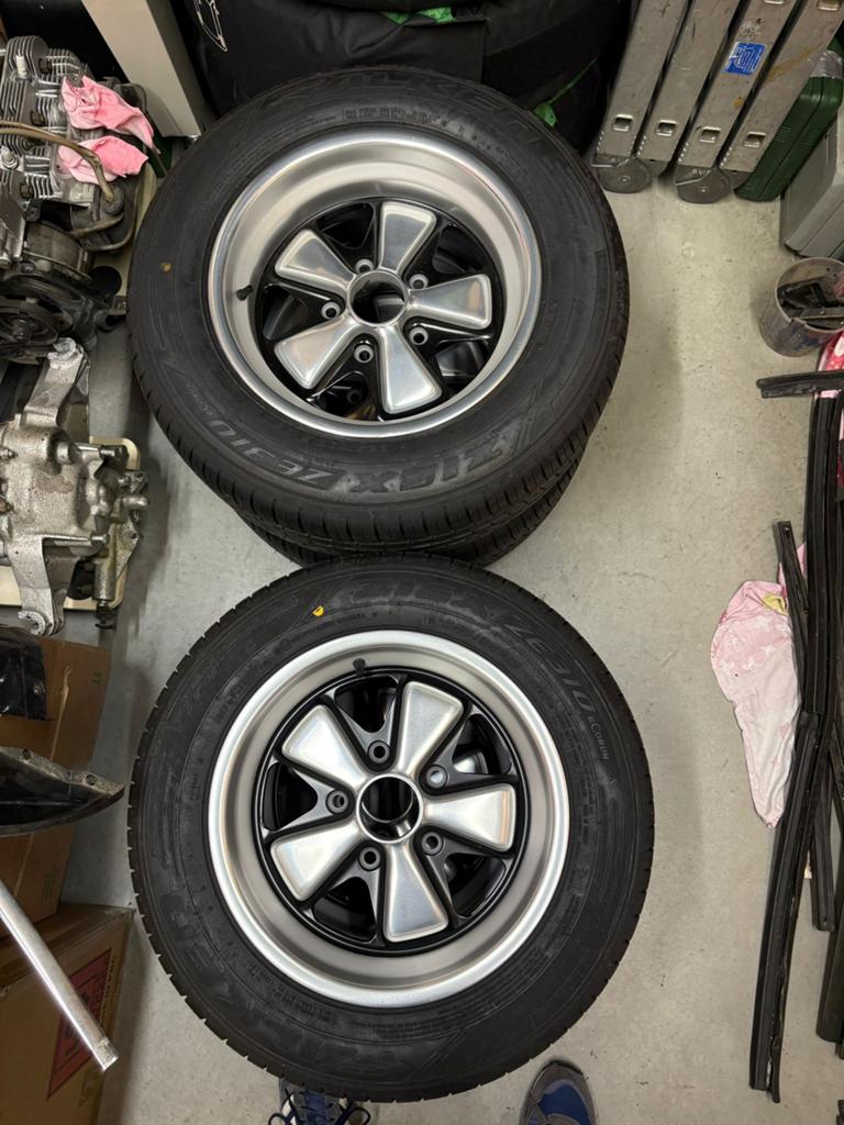 Porsche 911 Fuchs velgen 7x15 en 8x15 met nieuwe banden, Auto-onderdelen, Banden en Velgen, Ophalen, 255 mm, Banden en Velgen