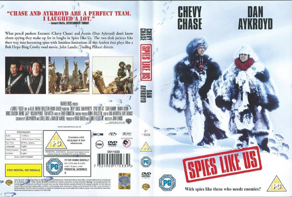 Spies Like Us 1985 DVD met Chevy Chase, Dan Aykroyd, Alle leeftijden, Ophalen of Verzenden, Zo goed als nieuw, Komedie