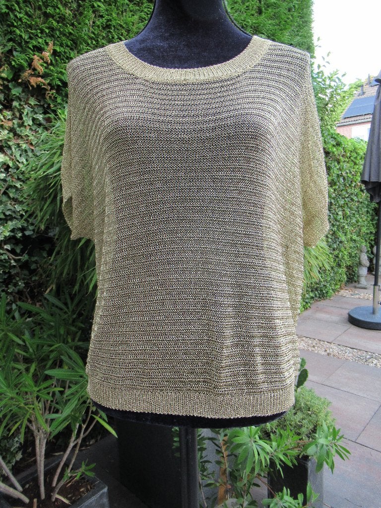 MIU MIU Shirt goudkleur nieuw maat M gebreid met gouddraad, Maat 38/40 (M), MIU MIU, Nieuw, Ophalen of Verzenden
