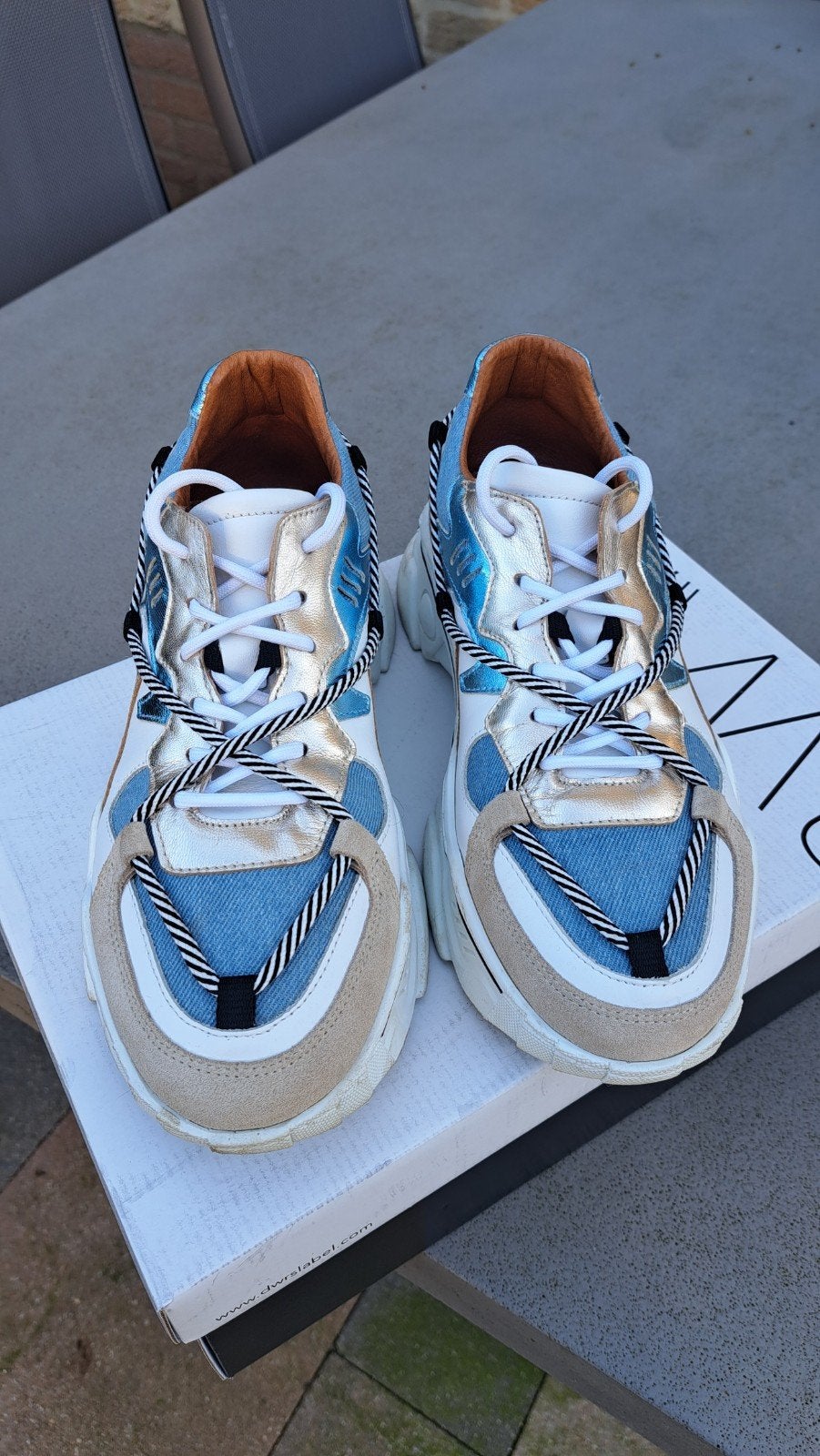 DWRS Jupiter Denim sneakers maat 42, Kleding | Dames, Schoenen, DWRS Sneakers, Blauw, Ophalen of Verzenden, Zo goed als nieuw