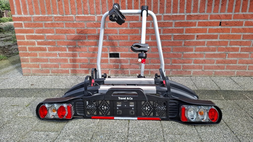 Fietsendrager Travel en Co ANWB 60 KG, Auto diversen, Ophalen, Zo goed als nieuw, Brede banden, 2 fietsen