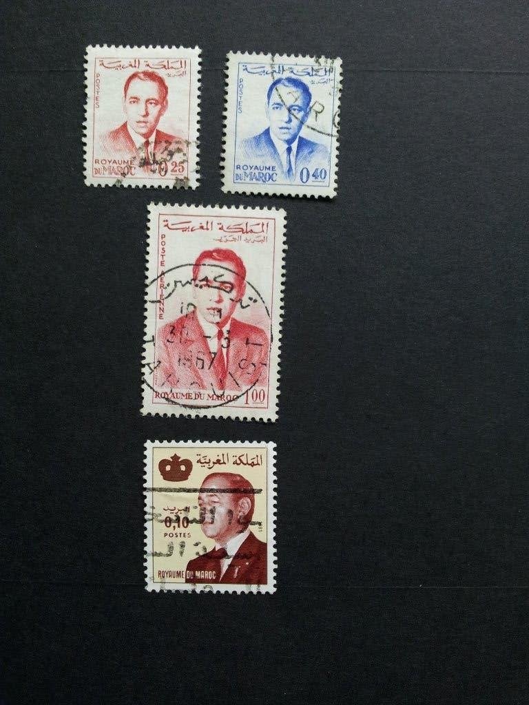 Marokko kopjes D Koning Hassan ll gestempeld, Ophalen of Verzenden, Marokko, Gestempeld