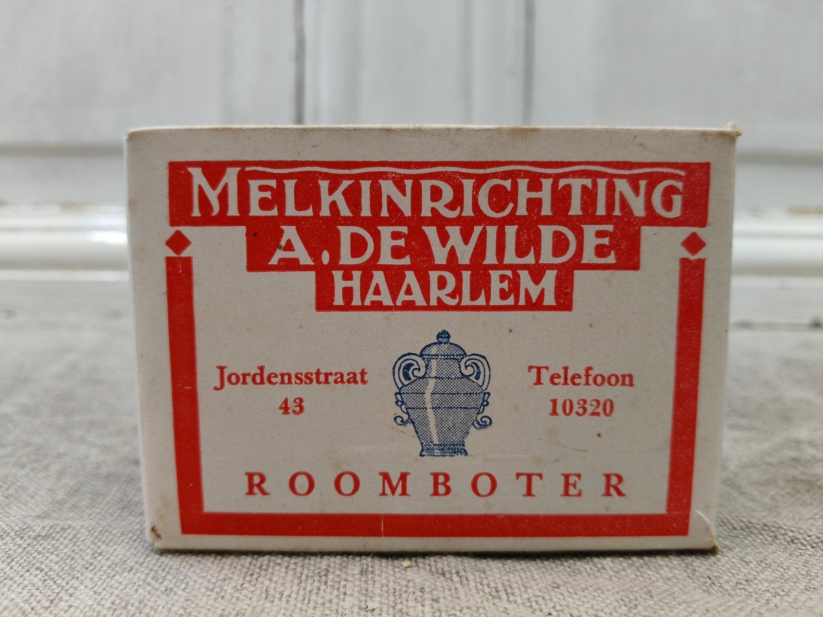 oud doosje roomboter A. de Wilde Haarlem, Ophalen of Verzenden, Gebruikt