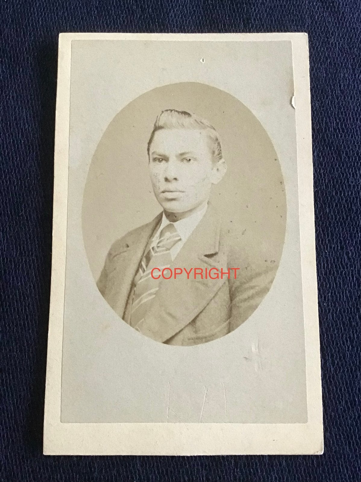 CDV, Indische man, G.L. MULDER, UTRECHT, dun karton, Ophalen of Verzenden, Voor 1940, Gebruikt, Foto