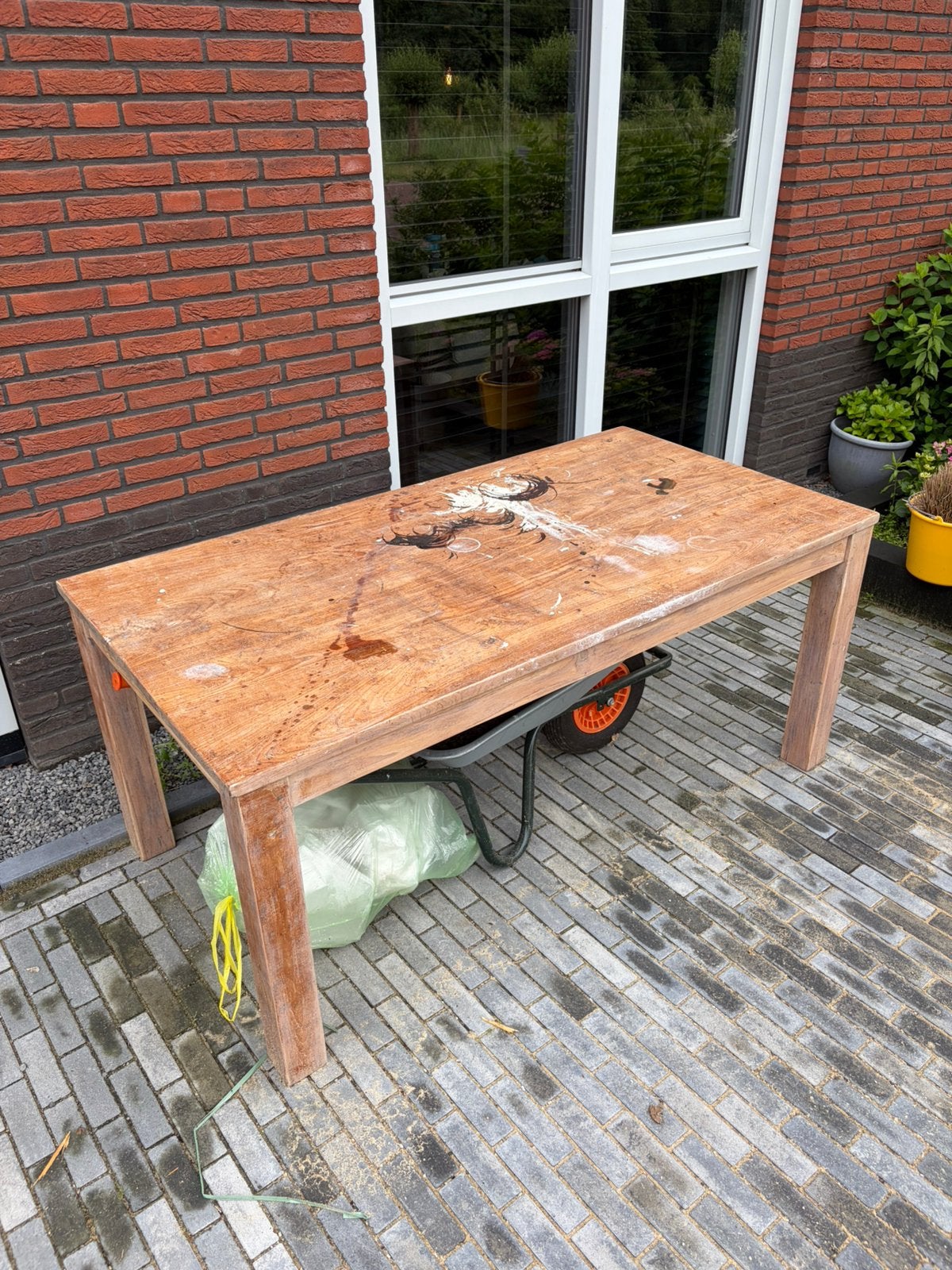 Werk/klus tafel 170cm lang, Huis en Inrichting, Tafels | Eettafels, Ophalen, Rechthoekig, 150 tot 200 cm, 50 tot 100 cm