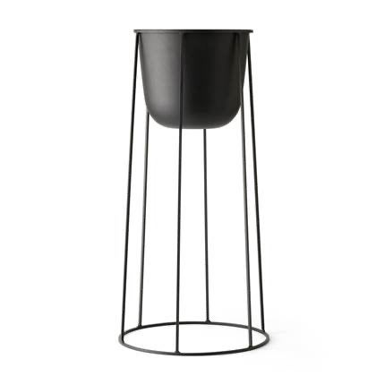 Audo Copenhagen Wire Base H60 cm zwart bloempot, Tuin en Terras, Bloempotten, Gebruikt, Rond, Binnen, Ophalen of Verzenden
