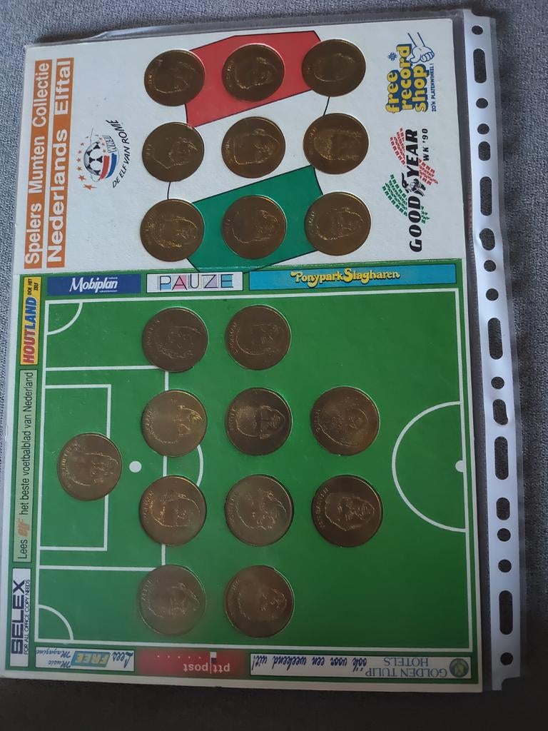Nederlands Elftal 1990 Spelers Munten Collectie WK, Ophalen of Verzenden