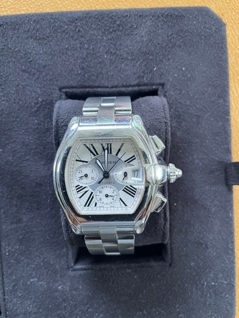 Cartier Roadster, Staal, Gebruikt, Staal, Polshorloge