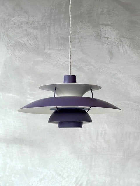 PH5 hanglamp Poul Henningsen Louis Poulsen vintage paars, Ophalen, Gebruikt, ., Vintage