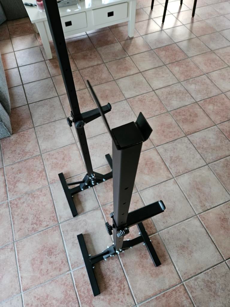 Verstelbaar Squat en Benchpress Rack, Ophalen, Gebruikt, Rug, Overige typen