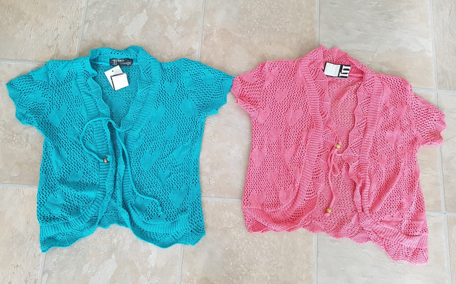 2x Nieuw gehaakt vestje (roze en blauw) - Maat M, Kleding | Dames, Maat 38/40 (M), Nieuw, Ophalen of Verzenden, Roze
