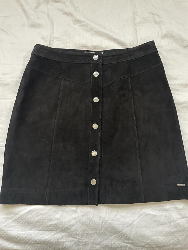Nieuwstaat zwart suede jaren 70 look AMERICA TODAY rokje S, Zwart, Ophalen of Verzenden, Zo goed als nieuw, Maat 36 (S)