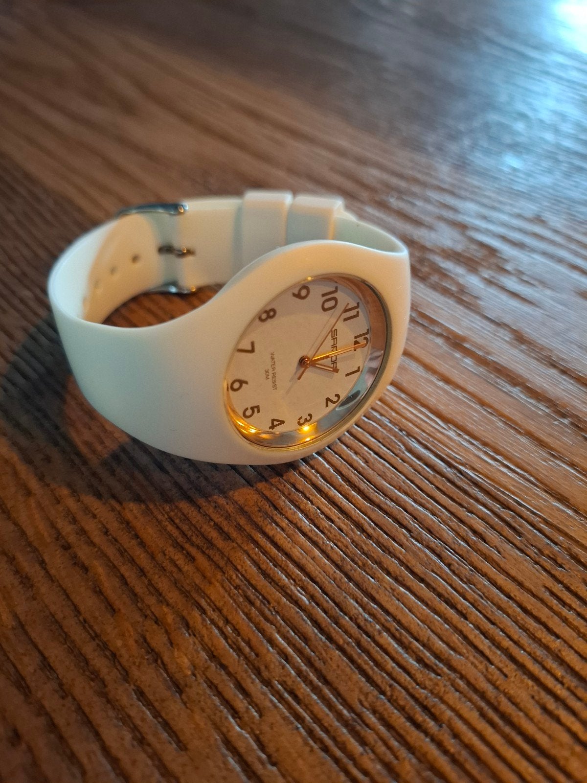 wit meisjes/dames horloge, Ophalen, Zo goed als nieuw, Kunststof, Overige merken