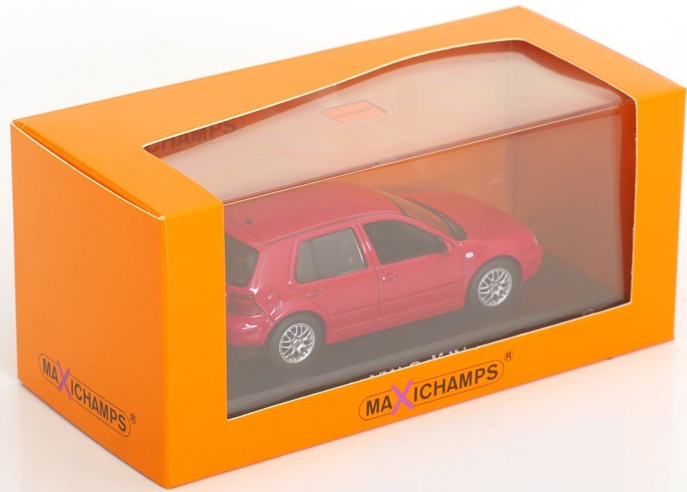 Maxichamps 1:43 Volkswagen Golf 4 rood 1999, -, Nieuw, Ophalen of Verzenden, Maxichamps