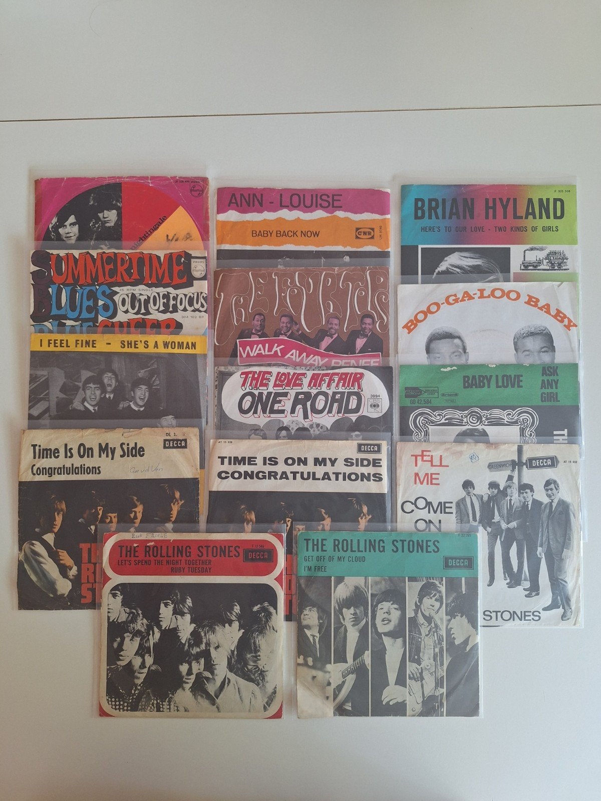 14 singles Rolling Stones enz..., Cd's en Dvd's, Vinyl Singles, Zo goed als nieuw, Pop, Ophalen of Verzenden