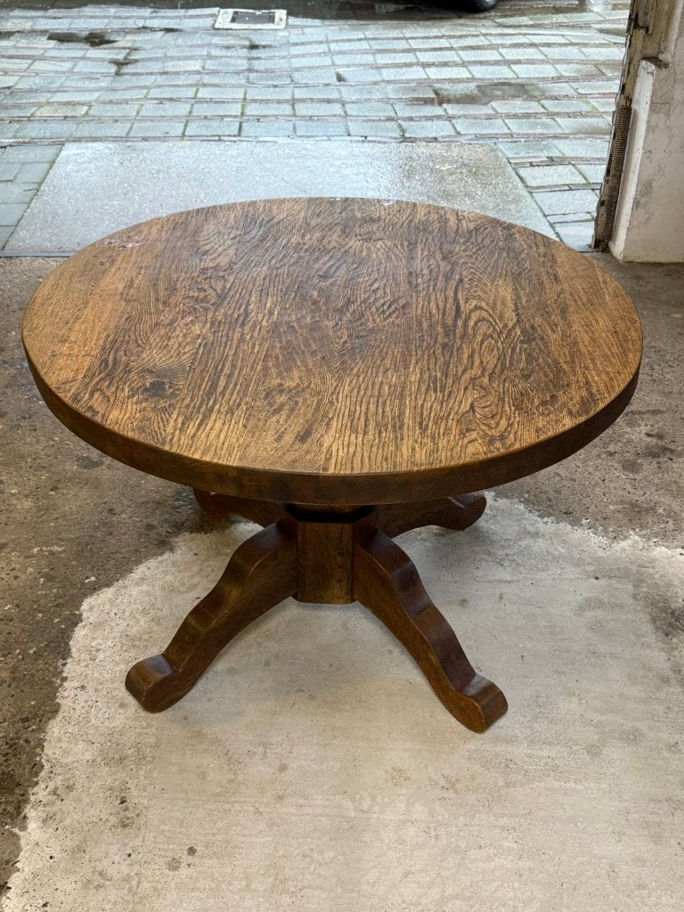 Ronde eiken tafel, Antiek en Kunst, Ophalen