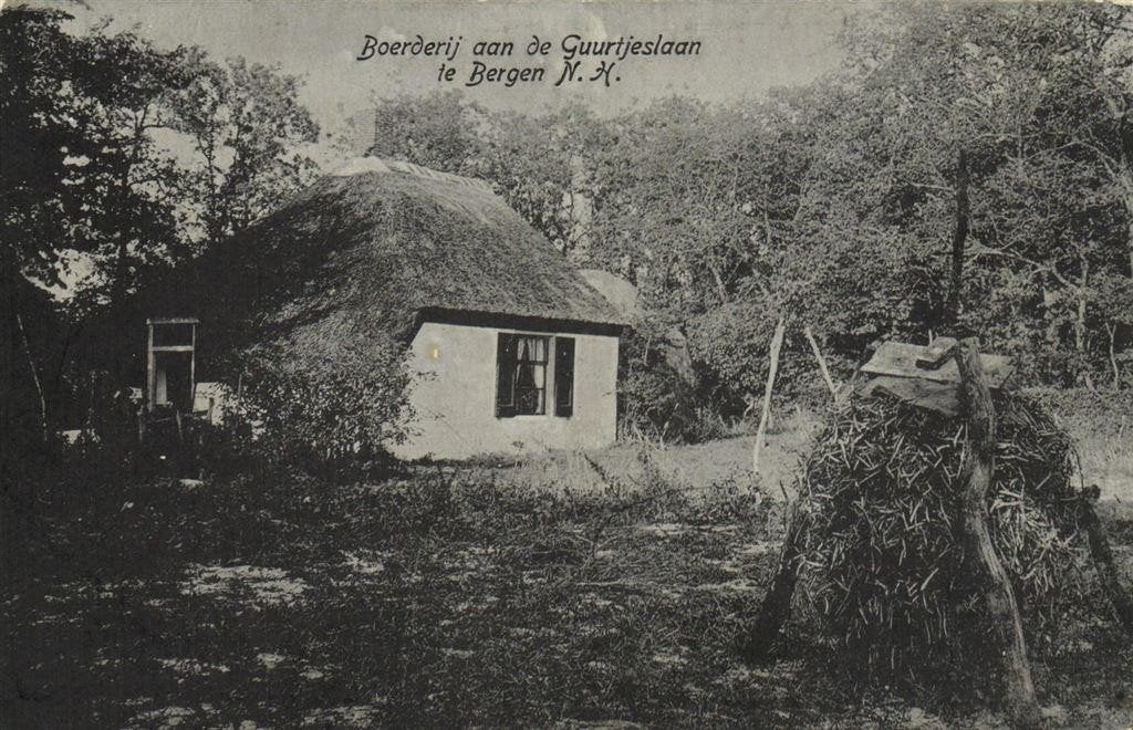 Boerderij aan de Guurtjeslaan te Bergen N.H. - ongelopen, Ophalen of Verzenden, 1920 tot 1940, Ongelopen, Noord-Holland