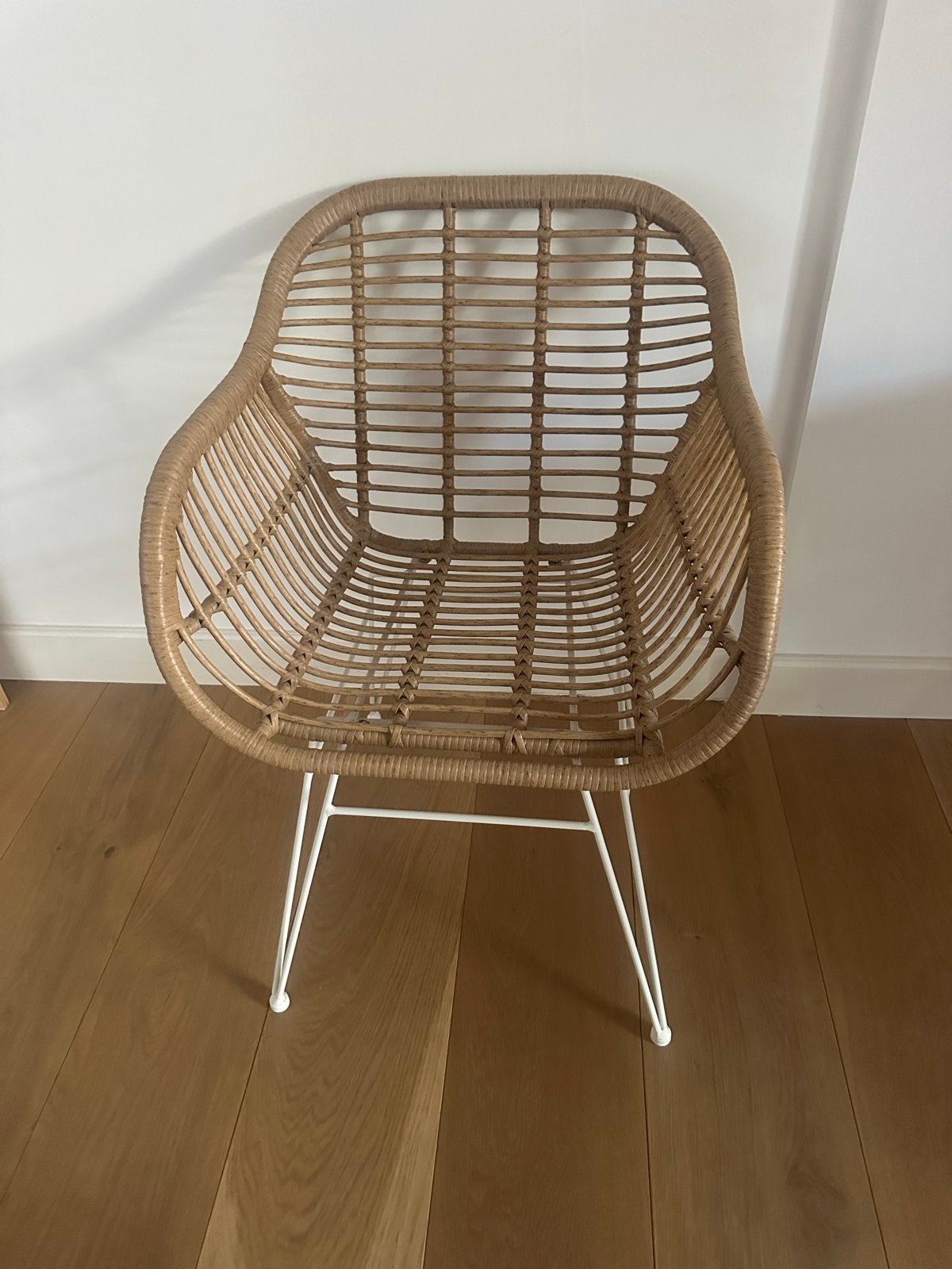 4 Rotan eetkamerstoelen SKLUM - set van 4, Ophalen, Overige kleuren, Riet of Rotan, Zo goed als nieuw