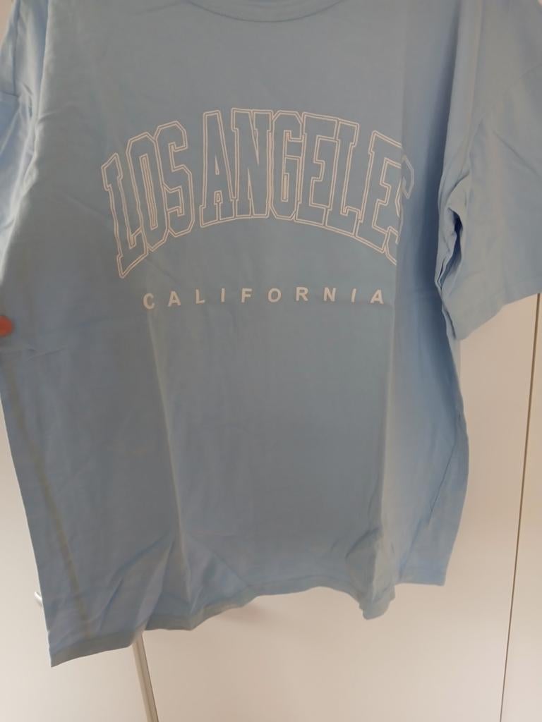 Shein T-shirt Los Angeles California Maat M, Maat 38/40 (M), Blauw, Ophalen of Verzenden, Zo goed als nieuw