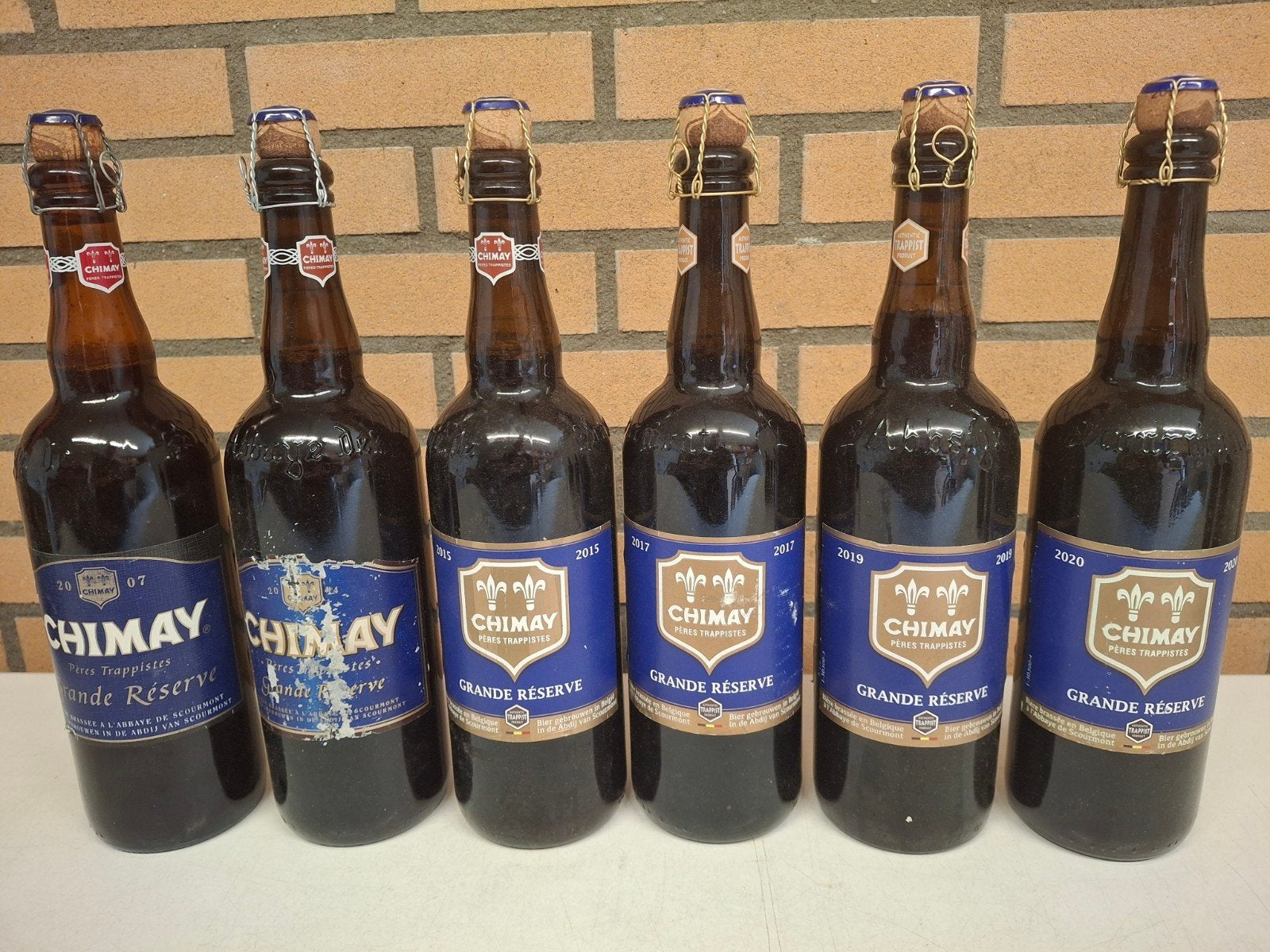 6 flessen Chimay Grande Réserve vanaf 2007, perfect bewaard, Ophalen of Verzenden, Nieuw, Flesje(s), Overige merken