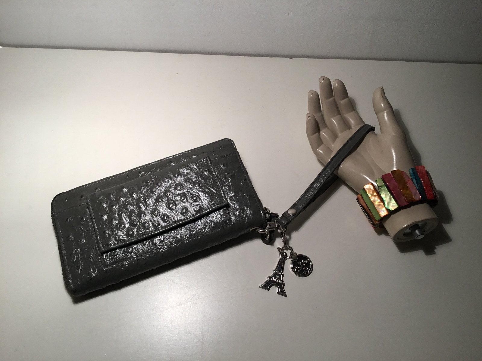 Handtas LOU-LOU ( in Hilversum ), Ophalen of Verzenden, Gebruikt, Grijs, Handtas