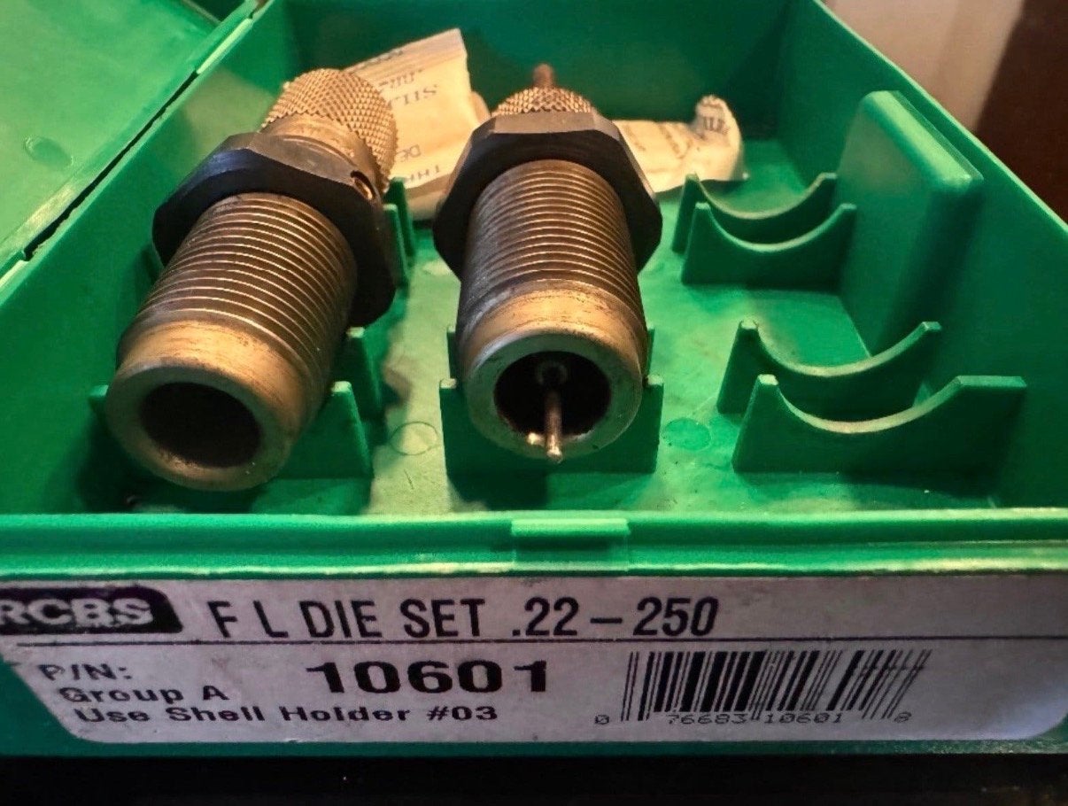 RCBS FL Die Set .22-250, Ophalen of Verzenden, Gebruikt