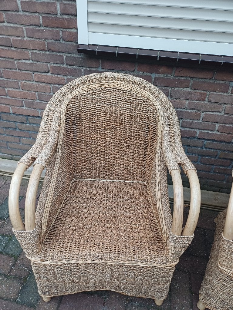 rotan stoelen, Ophalen, Gebruikt, Twee, Bruin