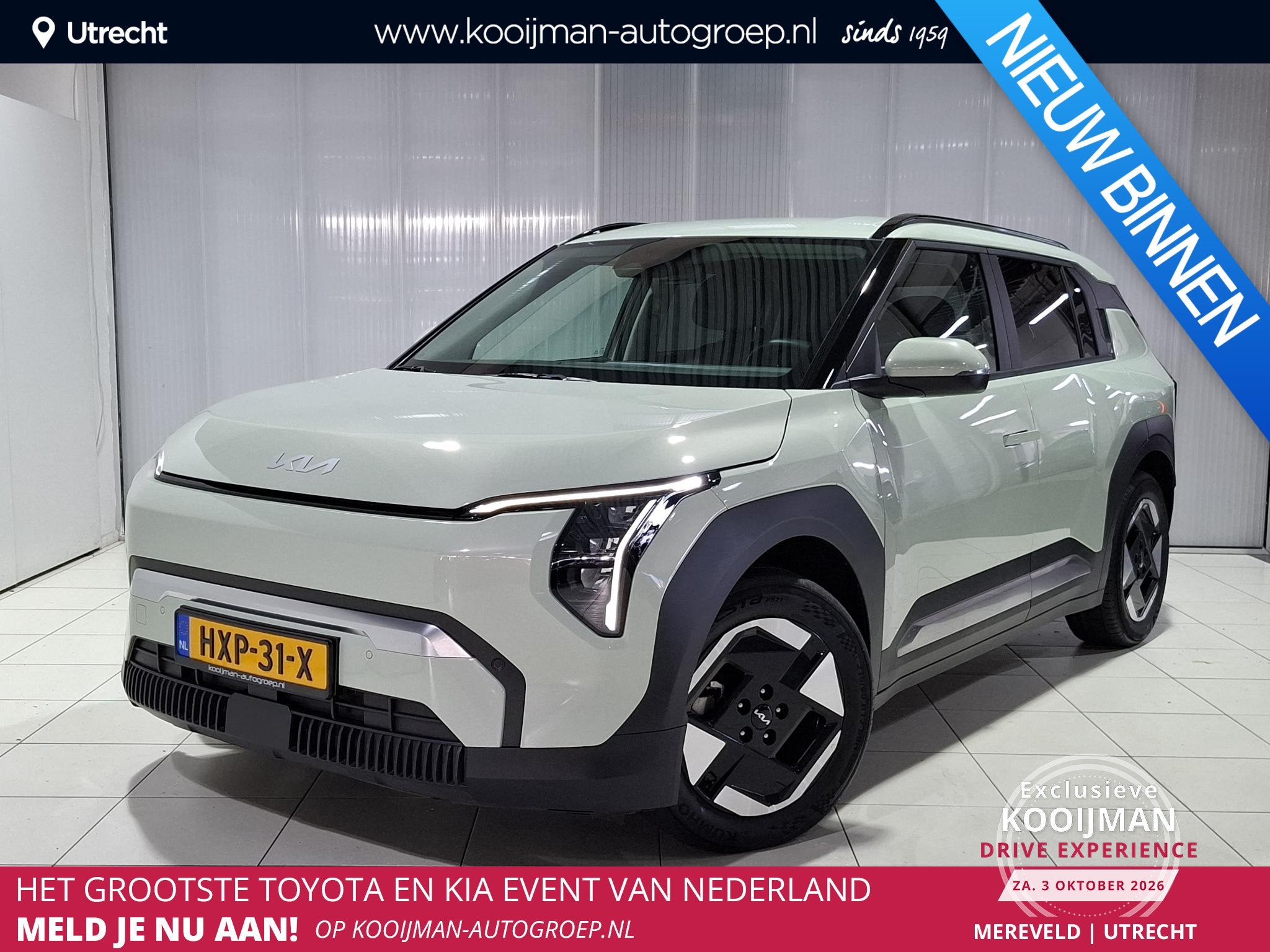 Kia EV3 Plus 81.4 kWh Stoel en Stuur verwarming, Apple Carpl, Auto's, Stof, Origineel Nederlands, 204 pk, 1000 kg