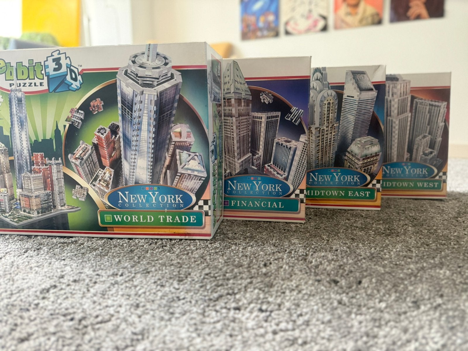 Wrebbit 3D Puzzel New York (4 delen), Ophalen of Verzenden, Minder dan 500 stukjes, Zo goed als nieuw, Rubik's of 3D-puzzel