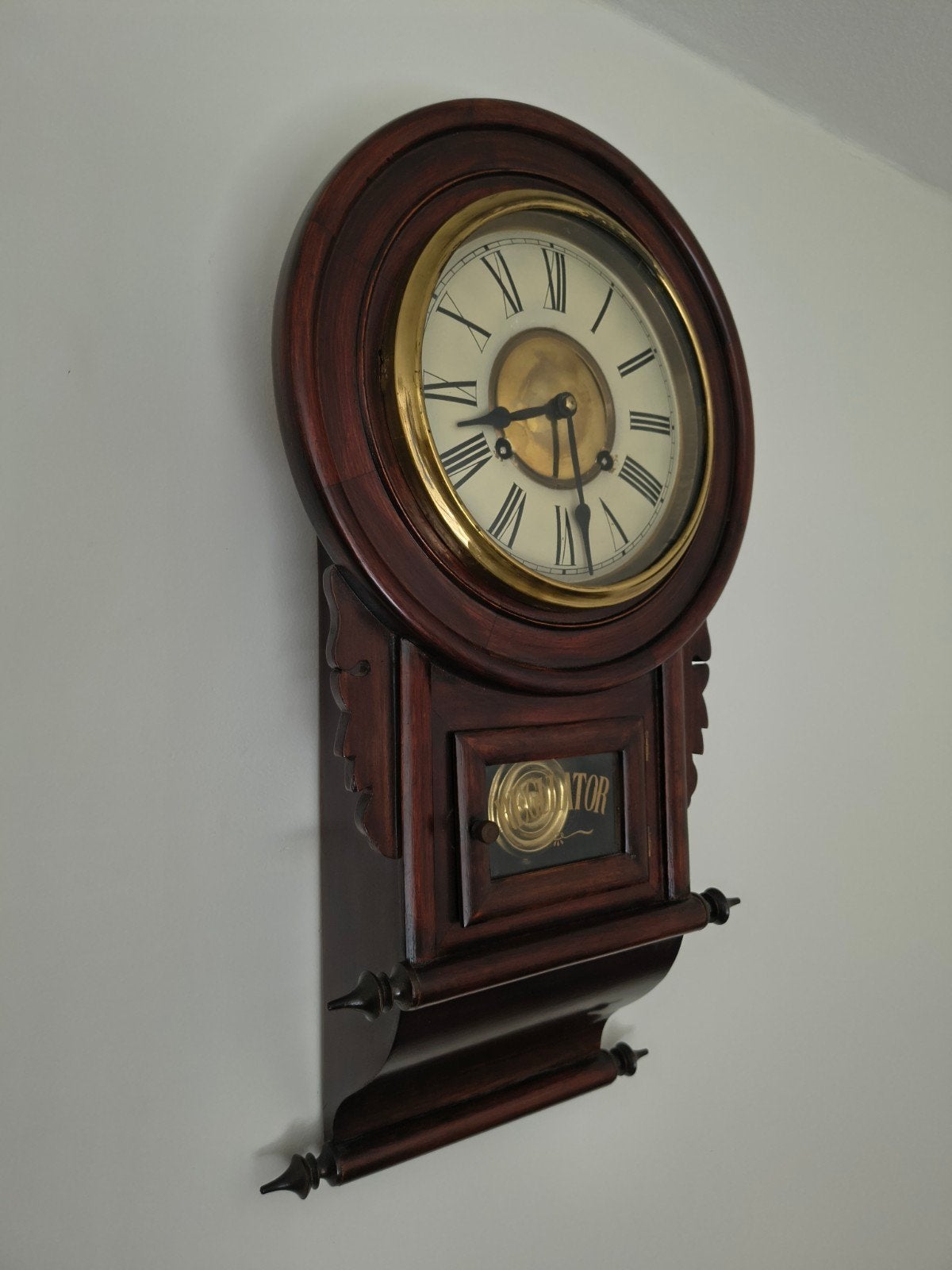 Antieke Regulator Wandklok, Ophalen