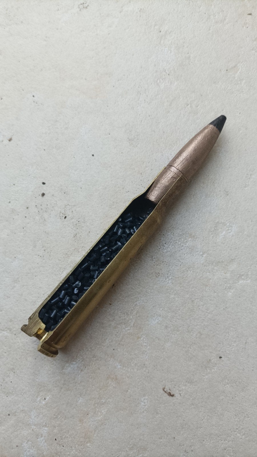 Doorsnede .50Cal BMG patroon AP, Ophalen of Verzenden, Landmacht, Amerika, Hulzen of Bodemvondsten