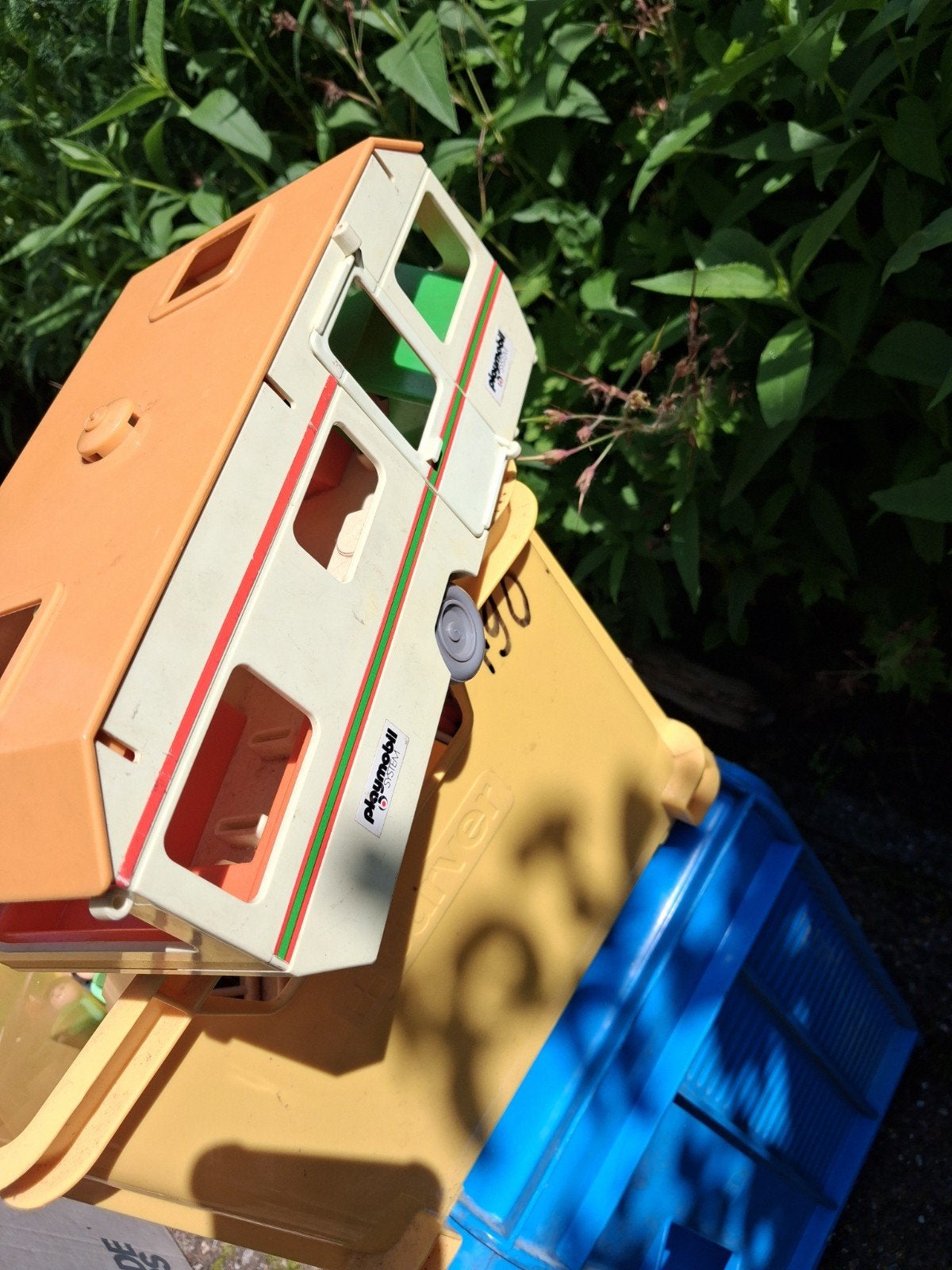 Grote partij Playmobil met camper en brandweerwagen, Ophalen of Verzenden, Gebruikt, Complete set