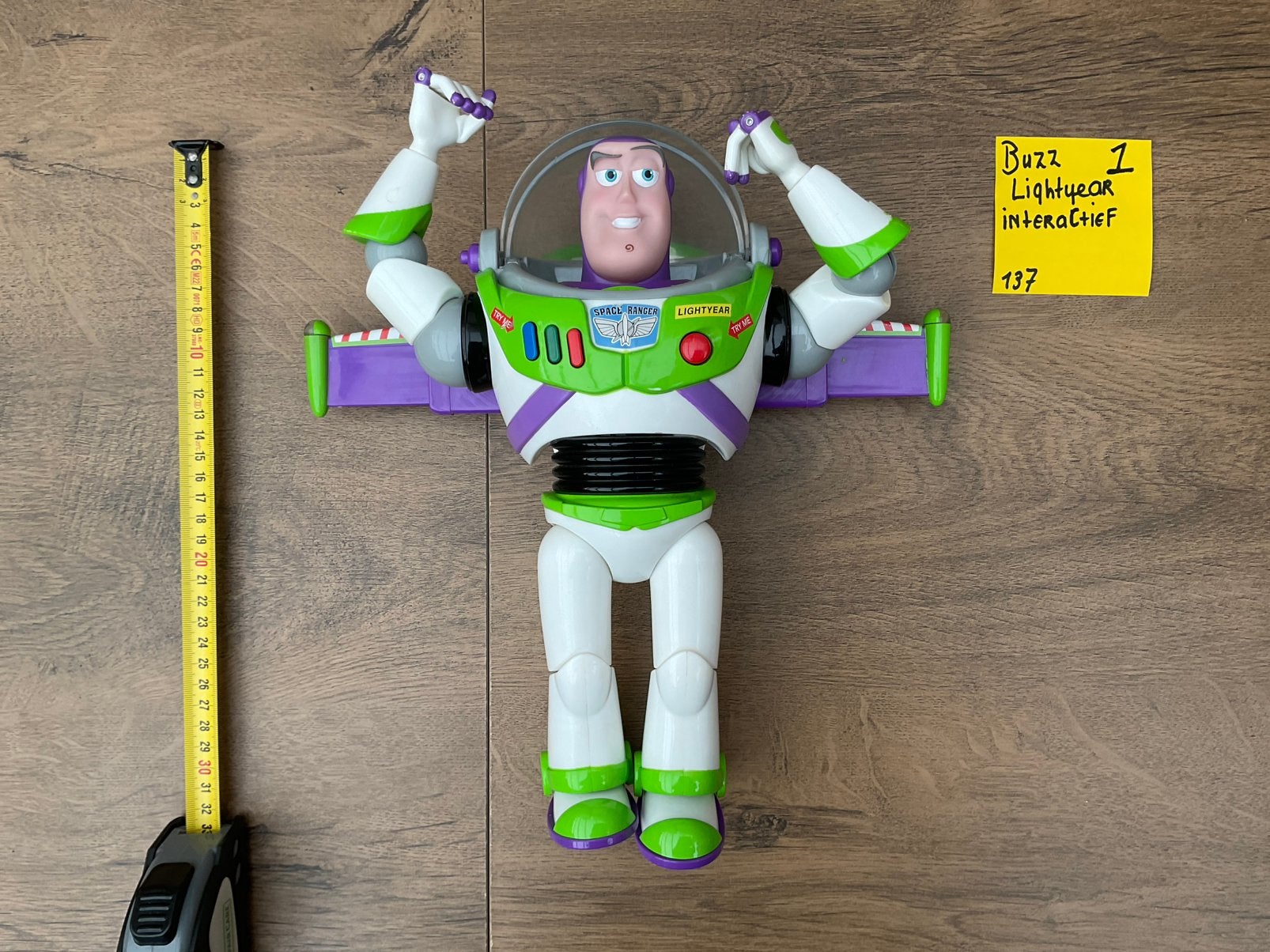 Zgan en alles werkt Disney Toy Story Buzz Lightyear pop, Ophalen, Overige figuren, Zo goed als nieuw, Beeldje of Figuurtje